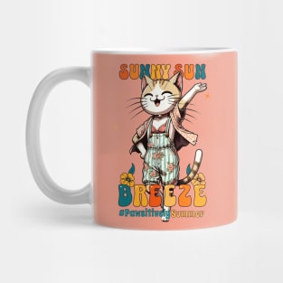 Sunny Cat Summer Delight - Embrace the Relaxing Breeze Mug